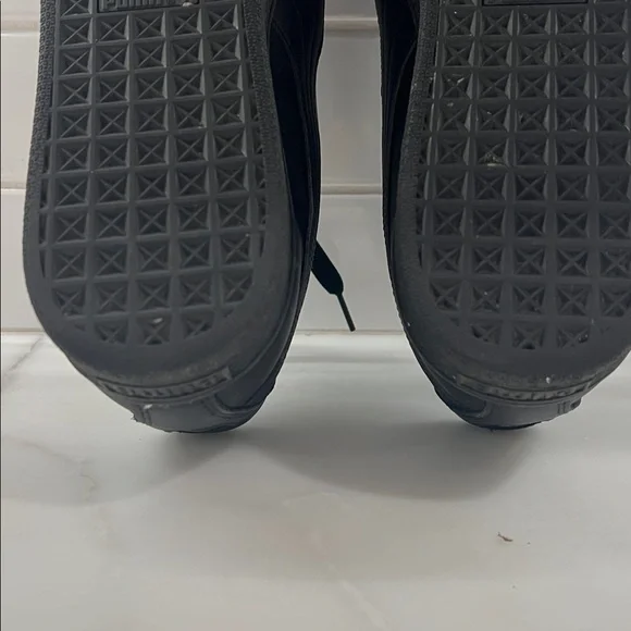 Puma Men's Black Leather Sneakers 12 - Picture 9 of 11